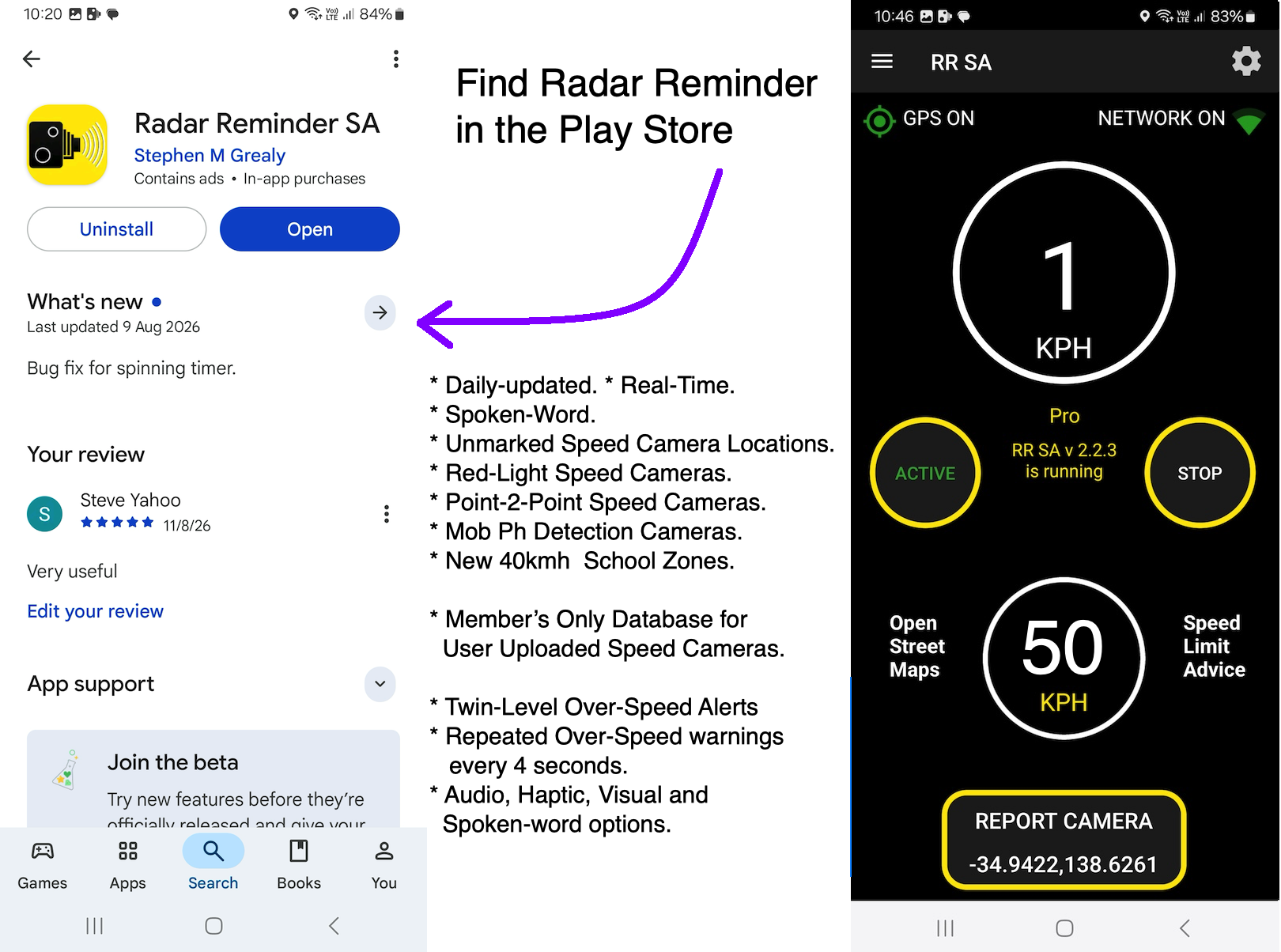 Image 1 - Radar Reminder Feature